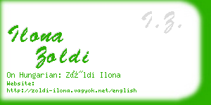 ilona zoldi business card
